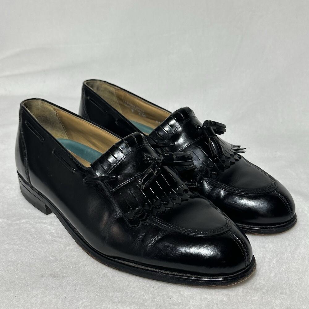 Hanover Master Flex Loafer Mens 9 E/C Leather Tassel Slip On Black USA EUC